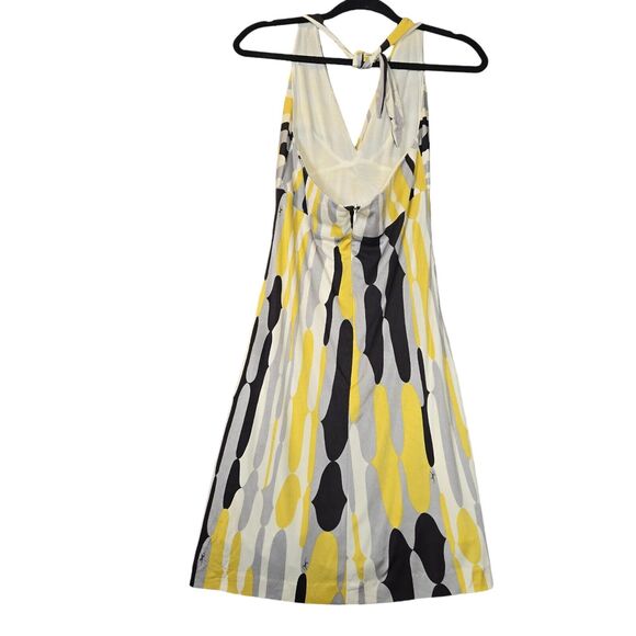 Trinia Turk Womens Small Dress Silk Halter Neck Tie Cover-Up Abstract Retro - Picture 5 of 12